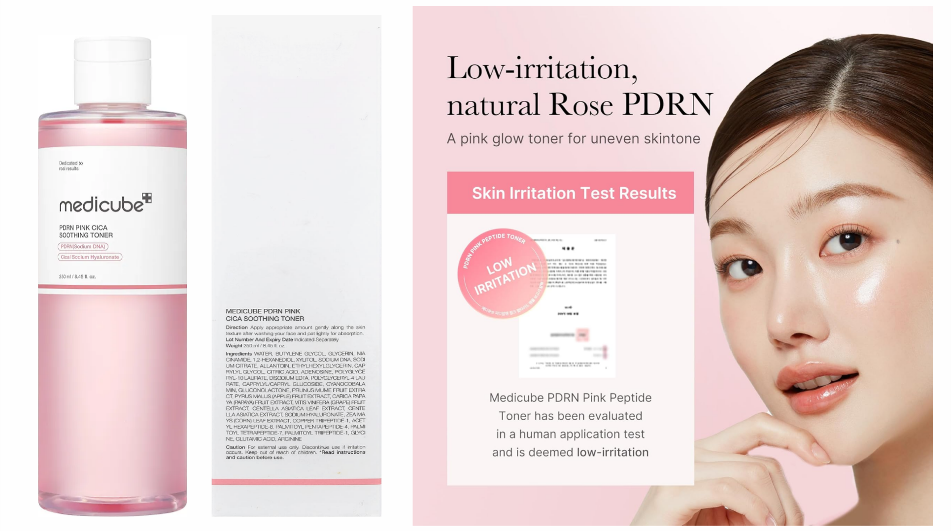 تونر-روشن-کننده-سیکا-و-pdrn-صورتی-مدی-کیوب-medicub