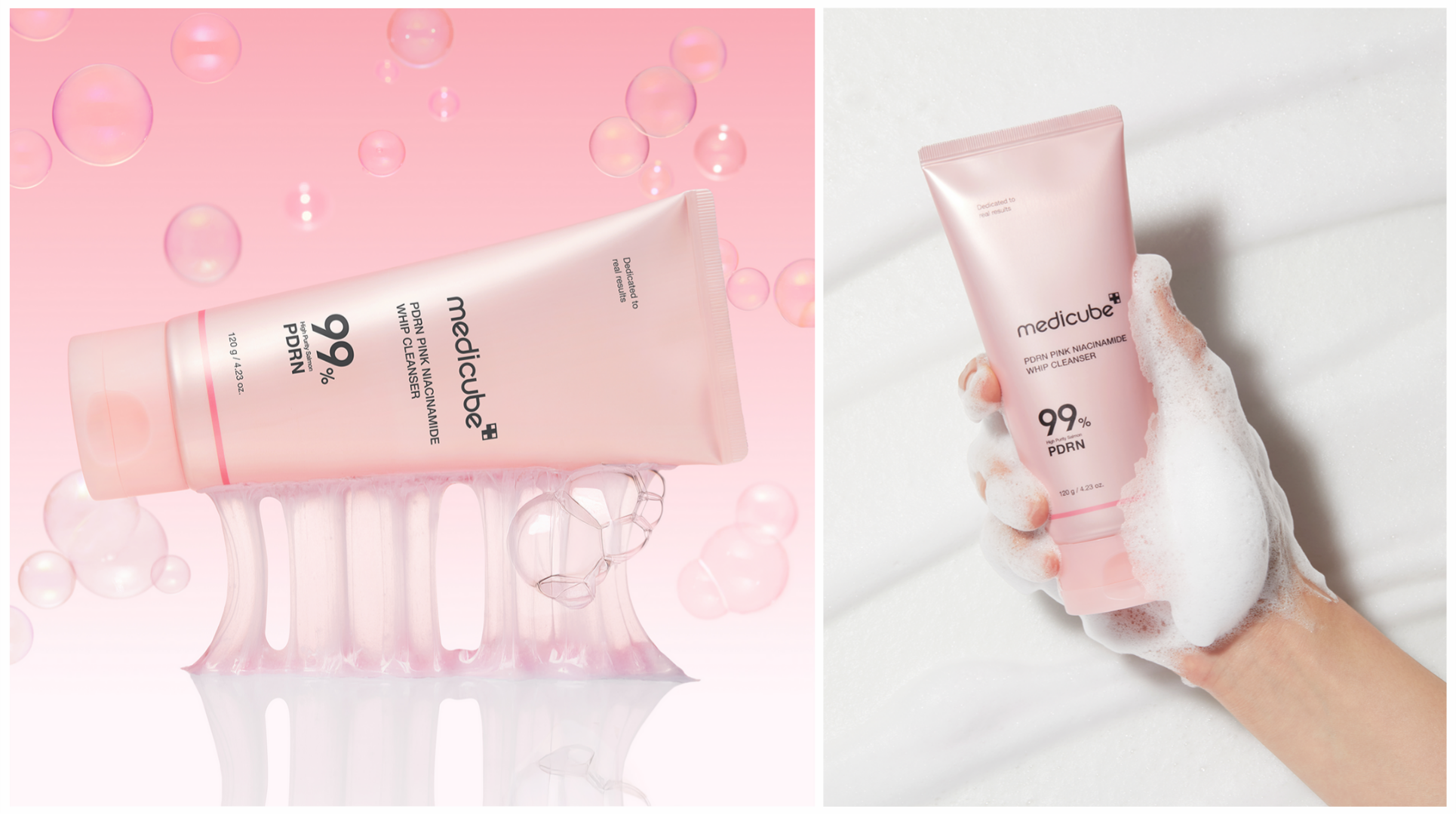 فوم-شستشو-نیاسینامید-و-pdrn-صورتی-مدی-کیوب-me فوم-شستشو-نیاسینامید-و-pdrn-صورتی-مدی-کیوب-me