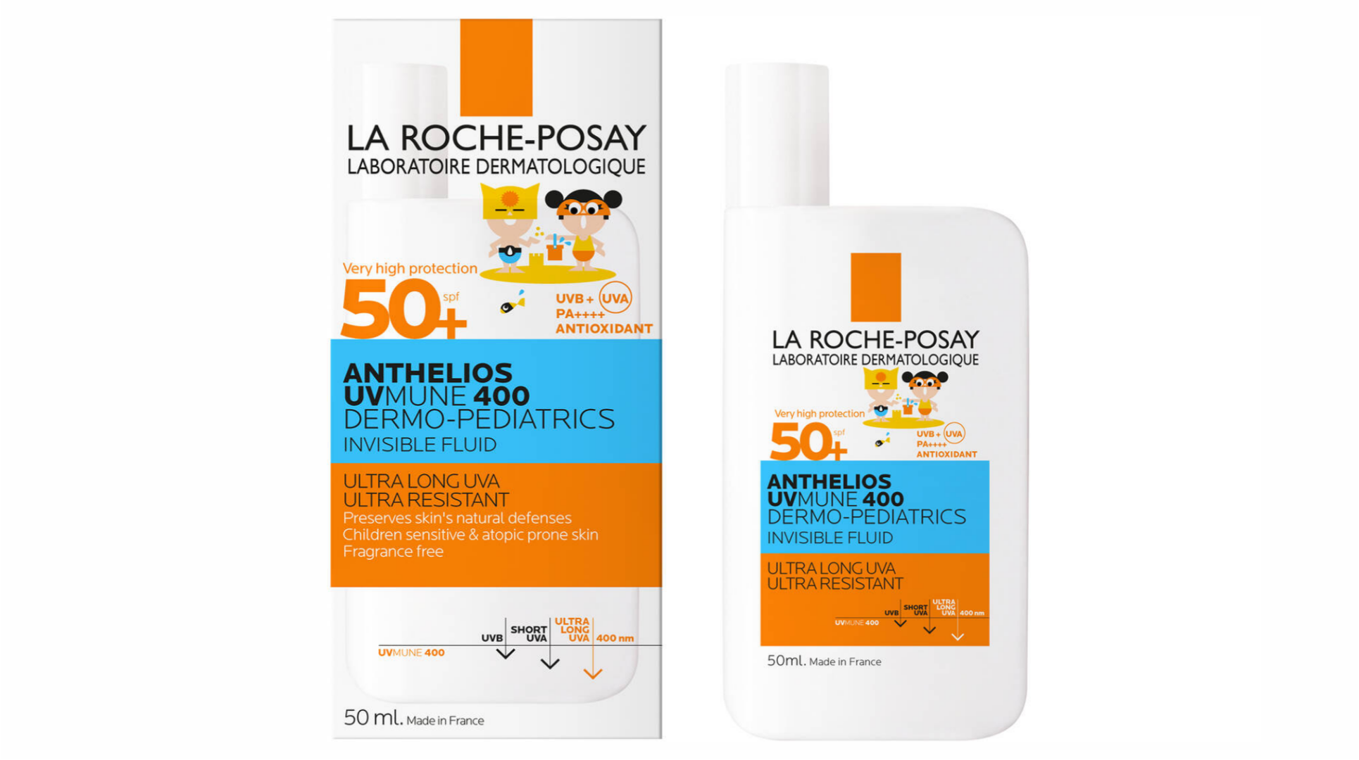 کرم-ضد-آفتاب-بی-رنگ-مناسب-کودکان-لاروش-پ