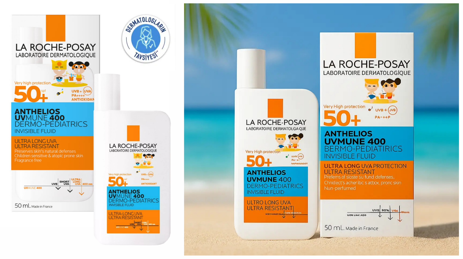 کرم-ضد-آفتاب-بی-رنگ-مناسب-کودکان-لاروش-پ